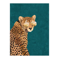 Cool Cat Cheetah Gold and Green (Print Only)