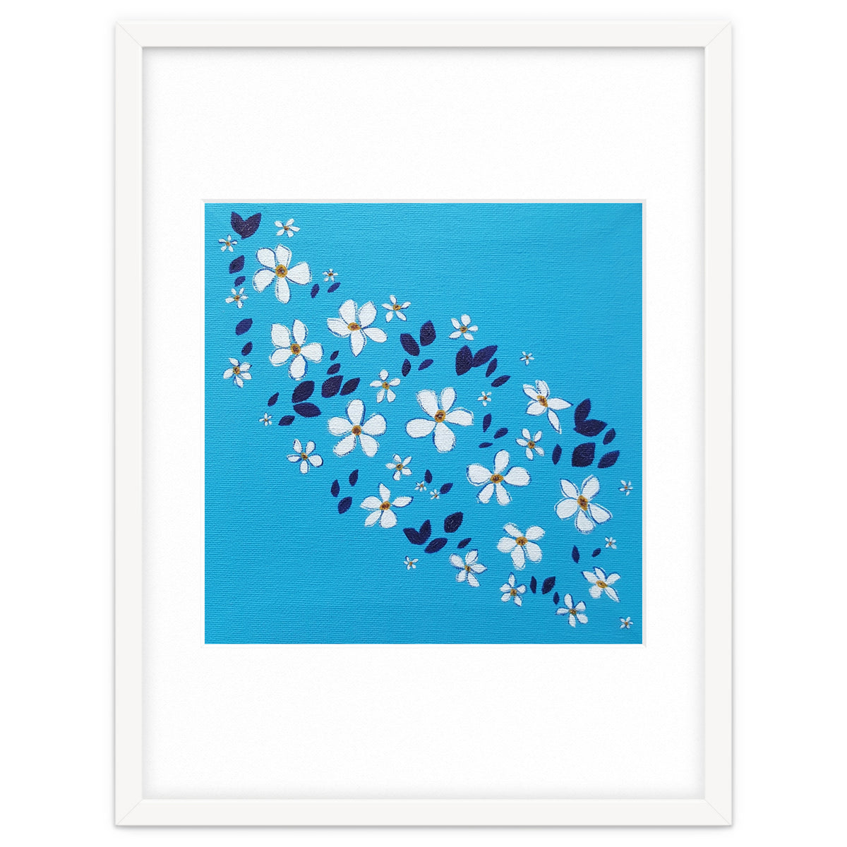 Flowers On Blue