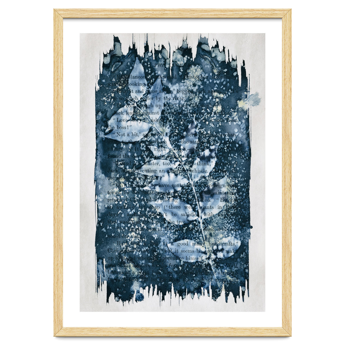 Indigo Blue Botanical Leaves No. 1