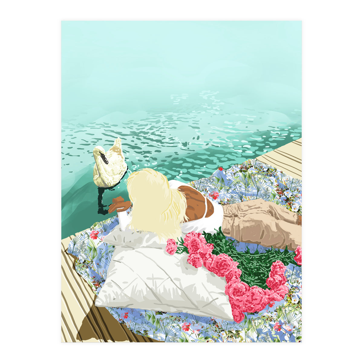 Heart Upon My Sleeve, Valentine's Day Love Bohemian (Print Only)