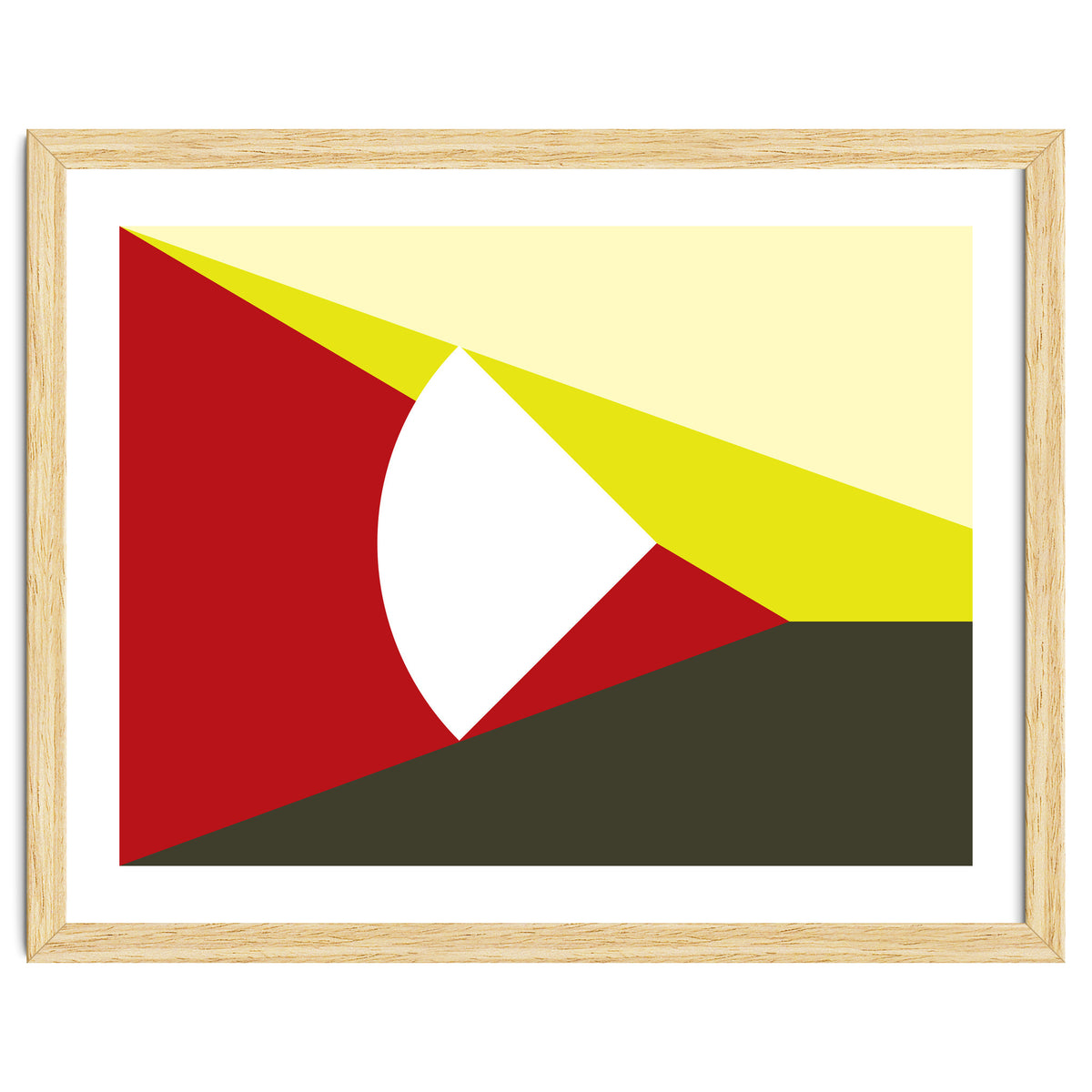 Geometric Shapes No. 13 - red, brown & yellow