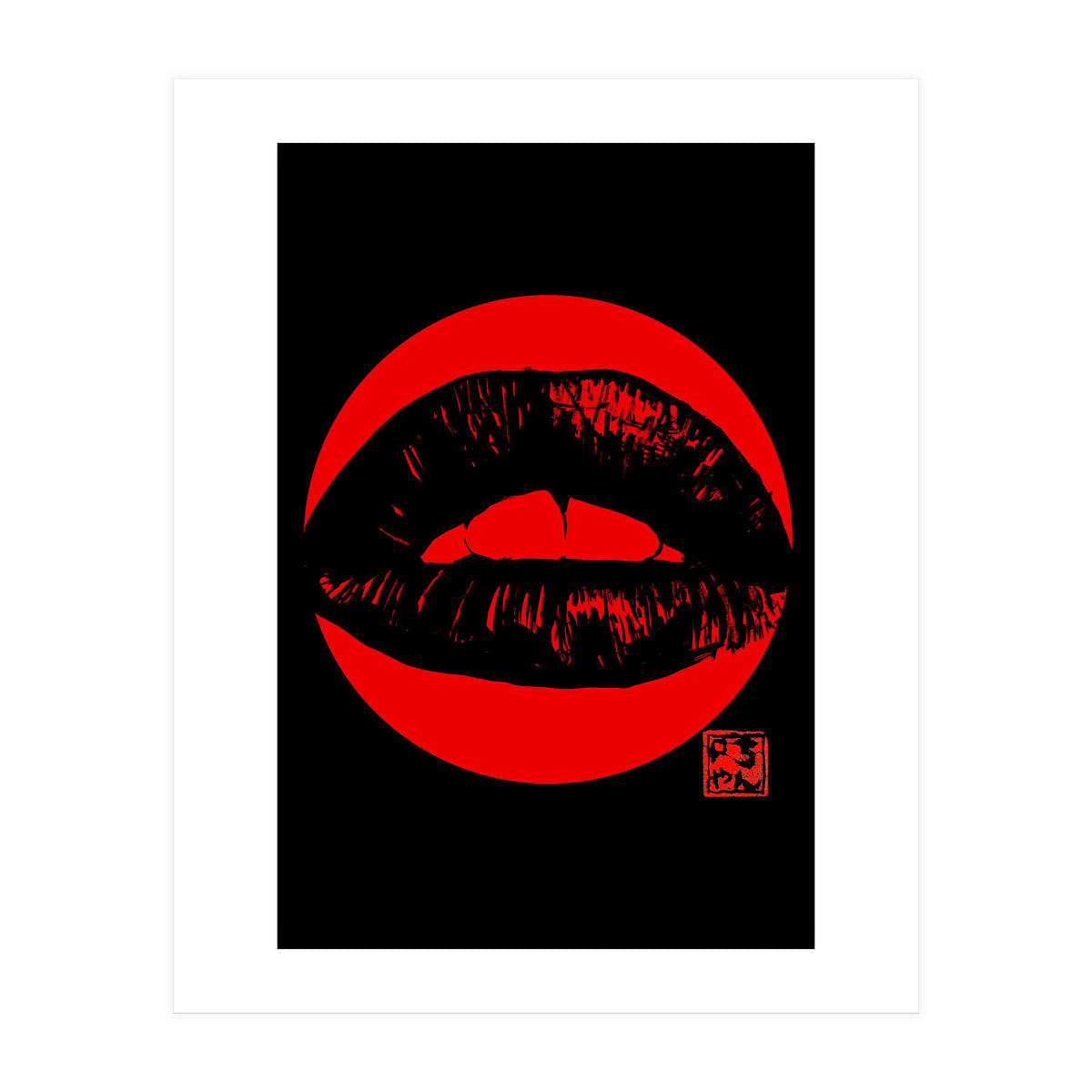 Bouche in red (Print Only)
