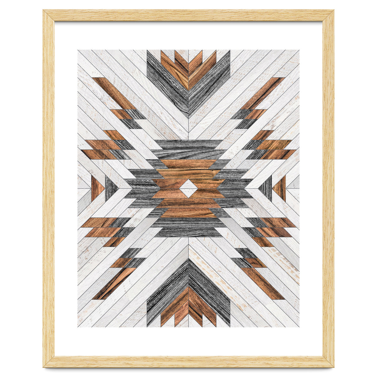 Urban Tribal Pattern No.8 - Aztec - Wood
