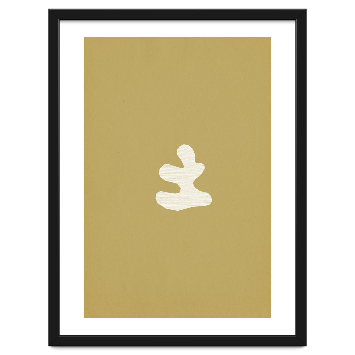 Olive green cut-out shapes