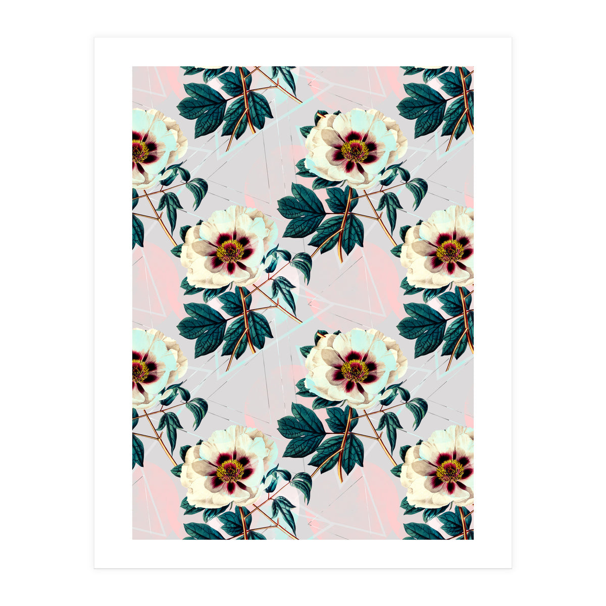 Flowery blooming with geometric (Print Only)