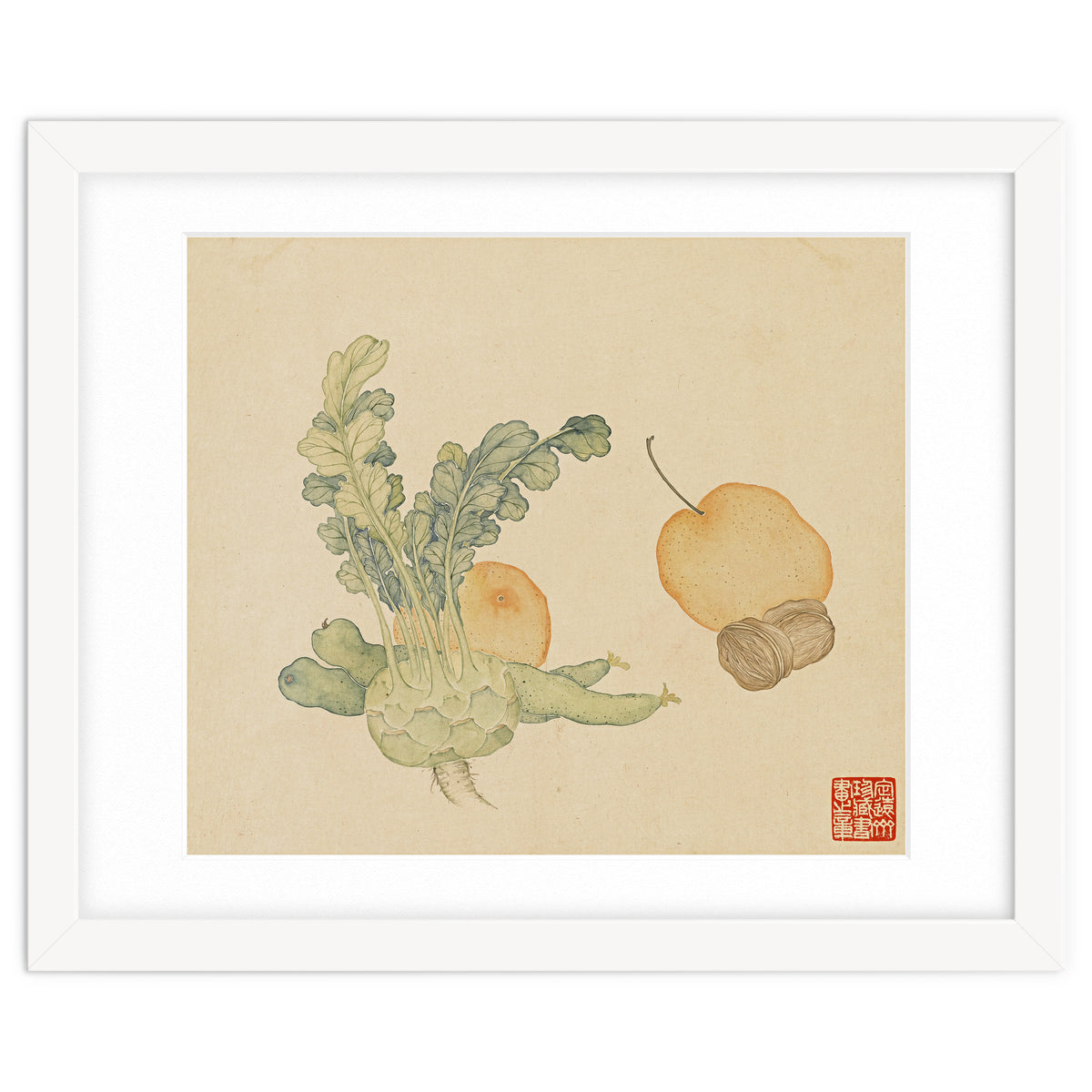 Wang Chengpi ~flowers And Vegetables, Vegetables, Fruits, Epiphyllum, Pears, Peppers