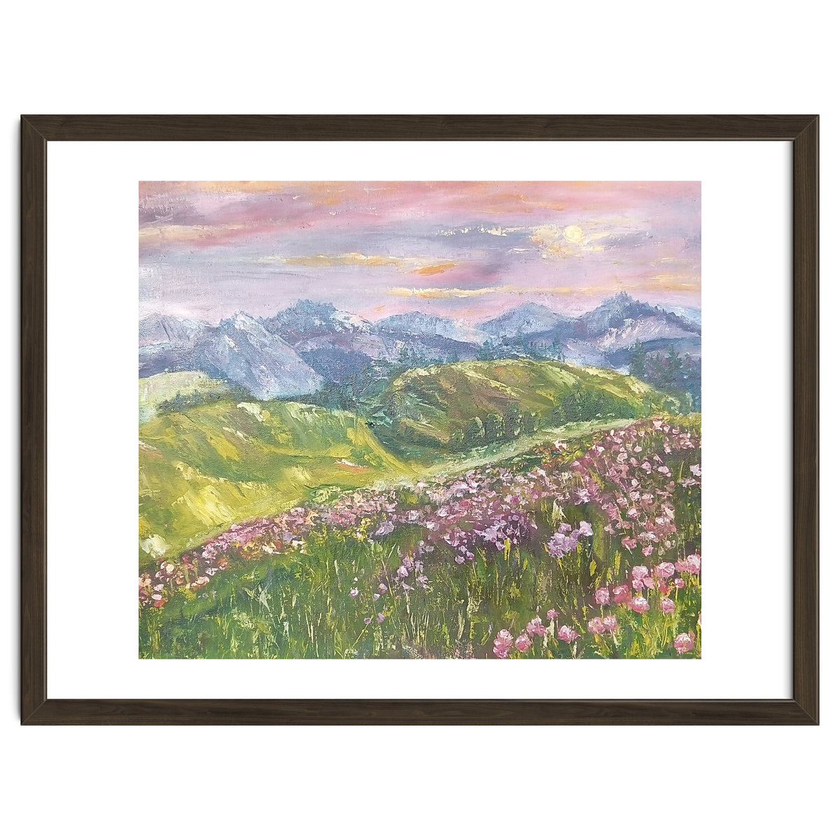 Sunset in the mountains