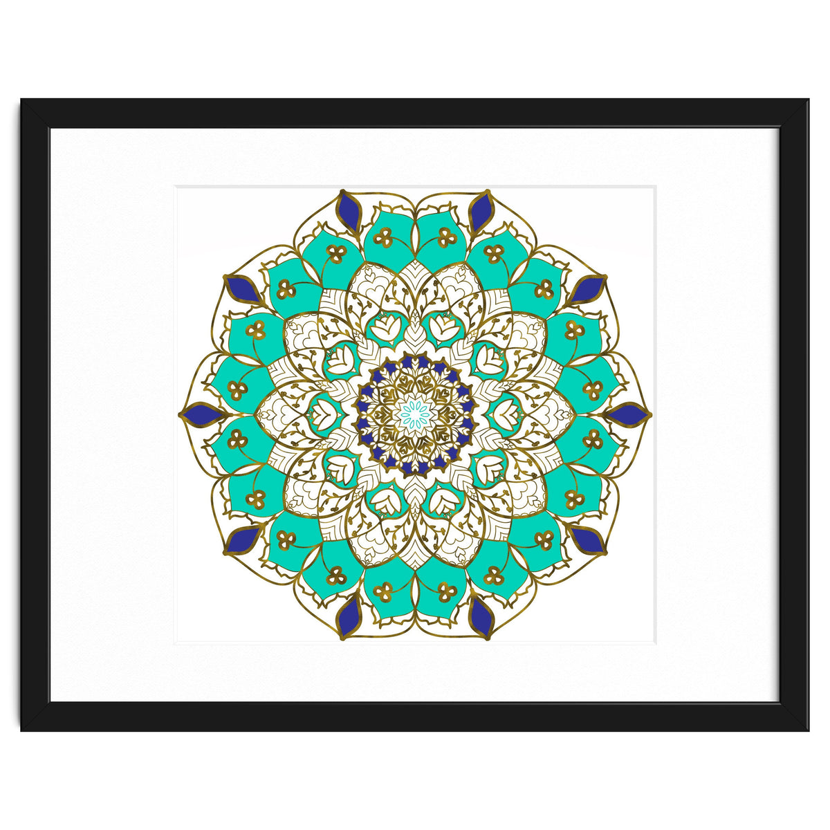 Blue and Gold Mandala