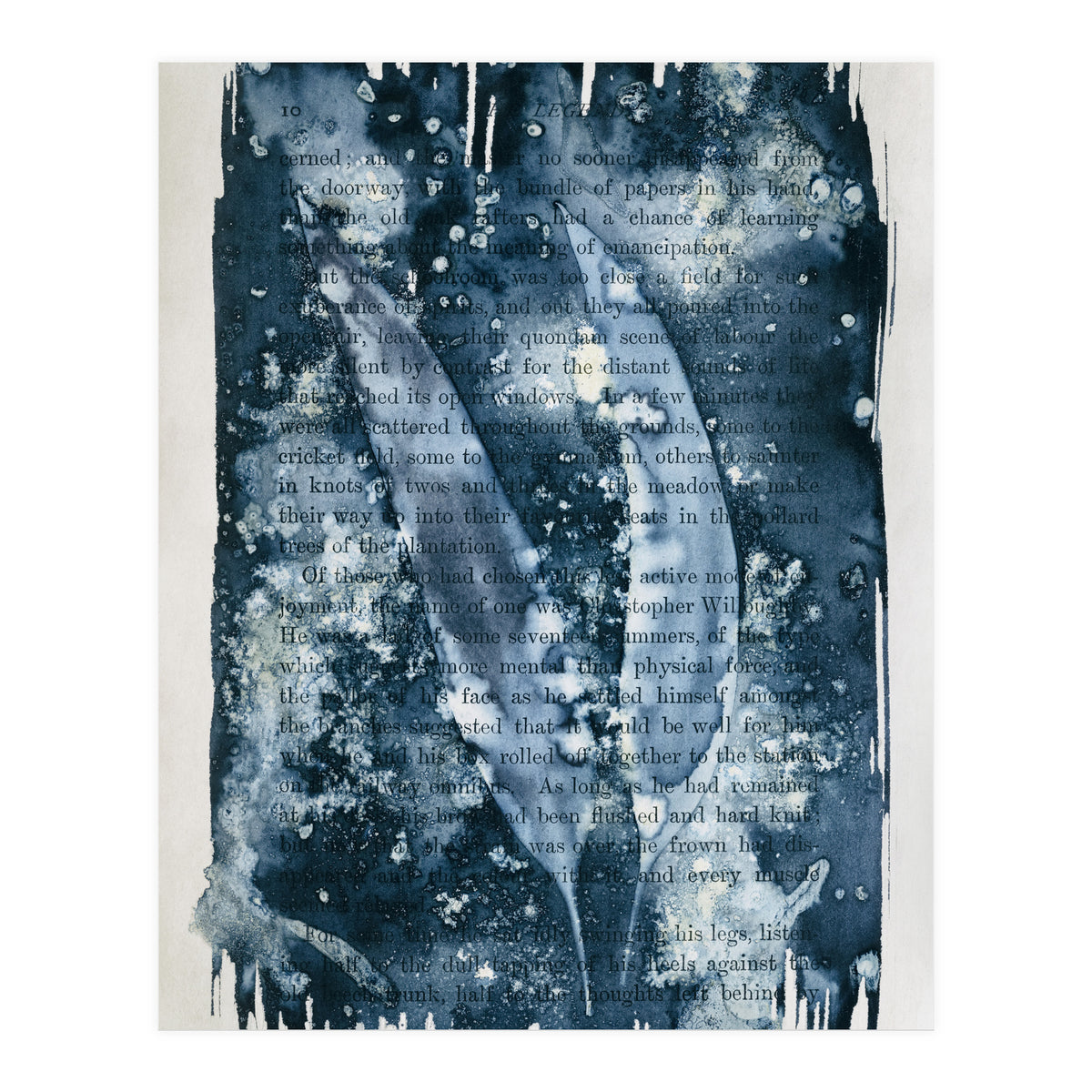 Indigo Blue Botanical Leaves No. 2 (Print Only)