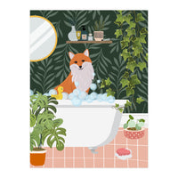 Fox Taking a Bath (Print Only)