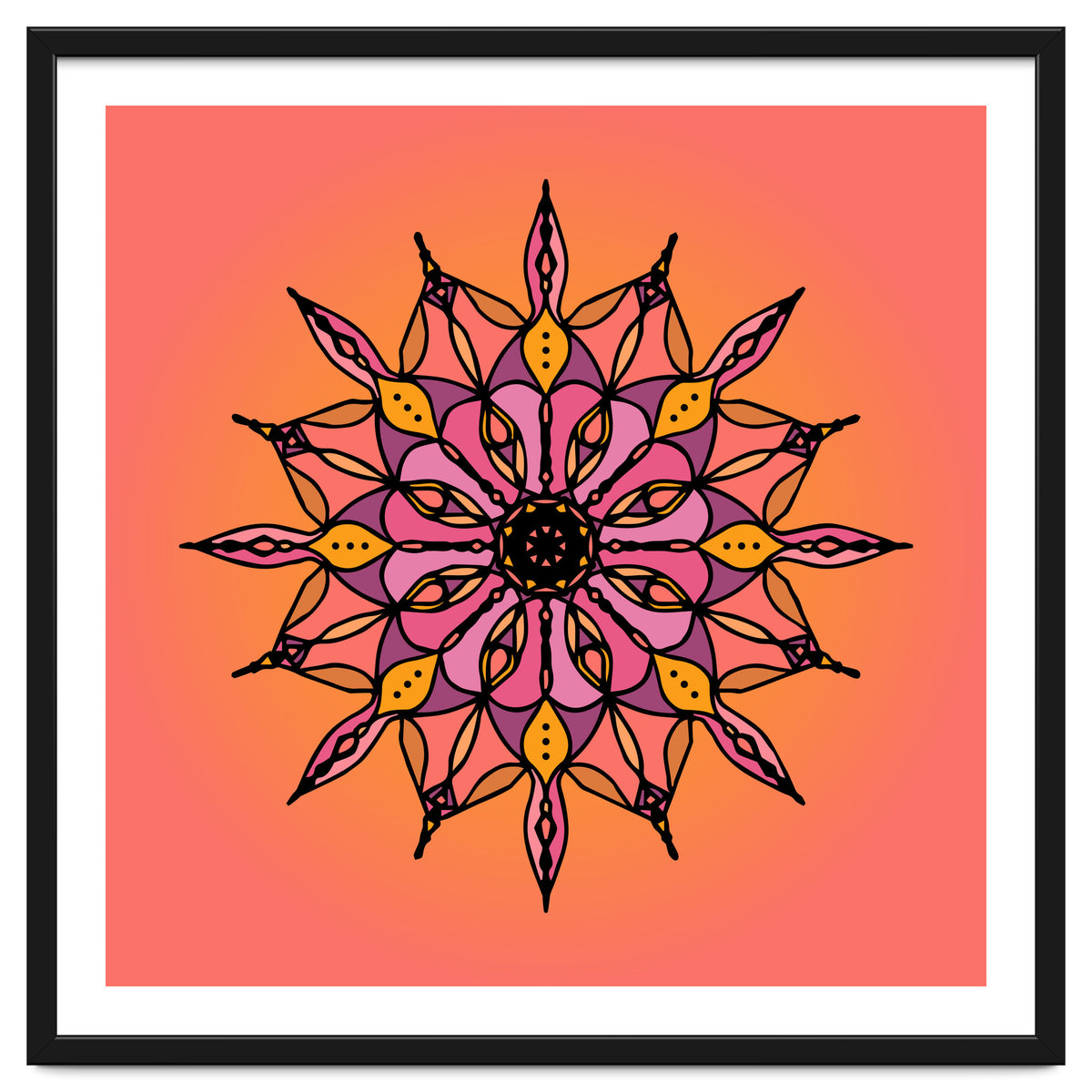 SUNSET CORAL MANDALA