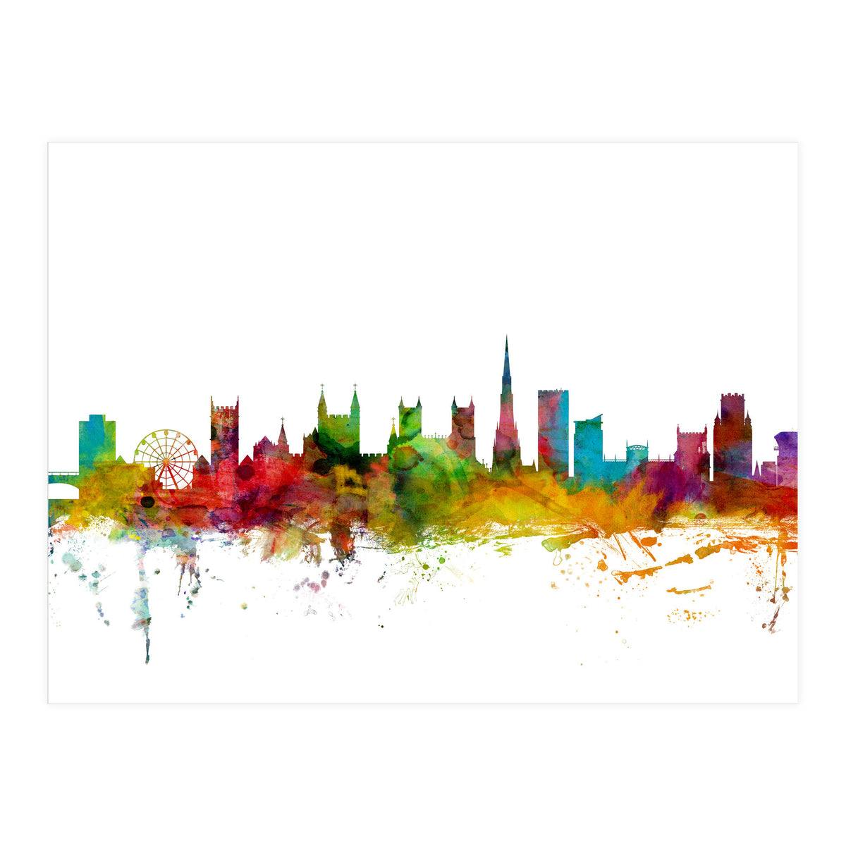 Bristol England Skyline (Print Only)