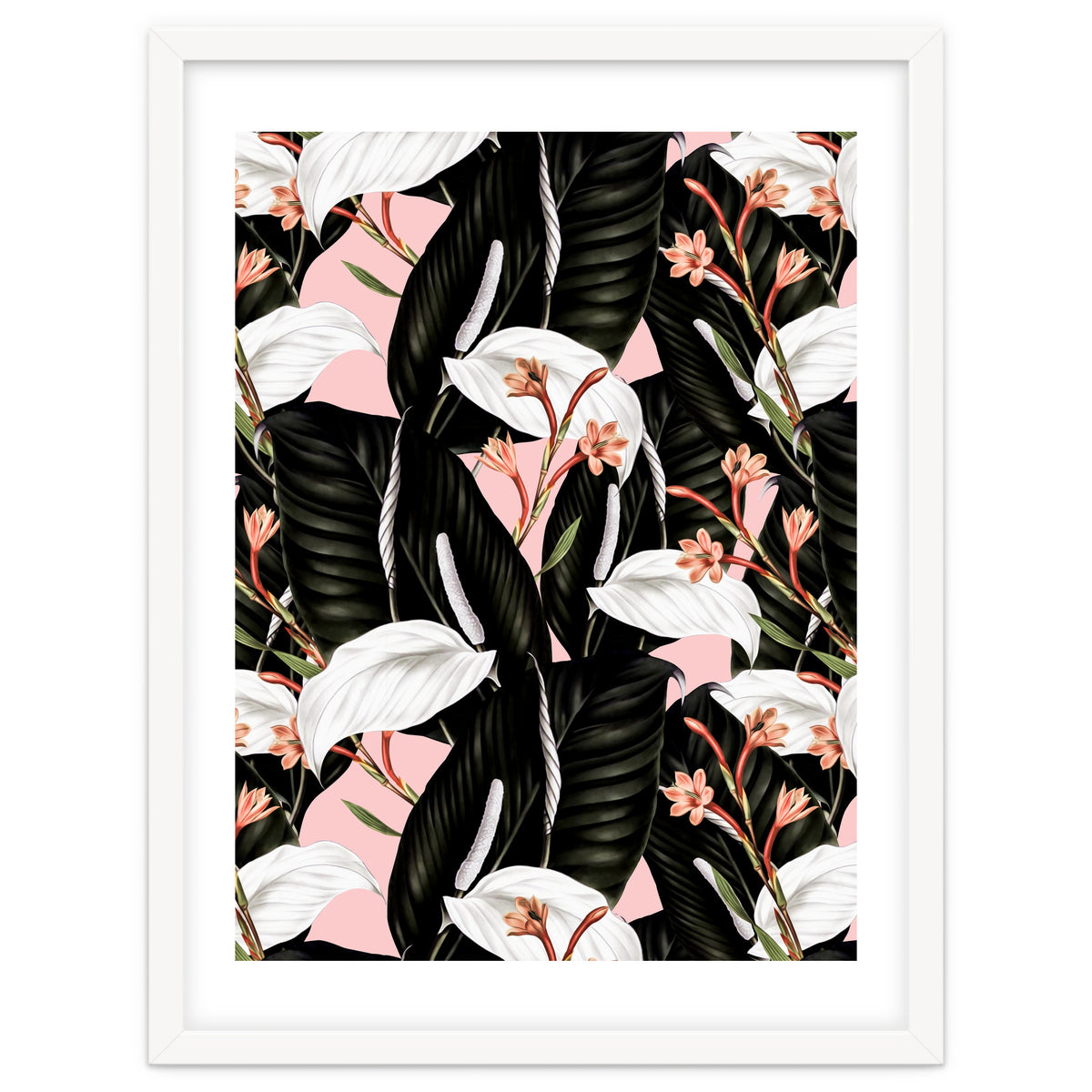 Flowery exotic botanical pink