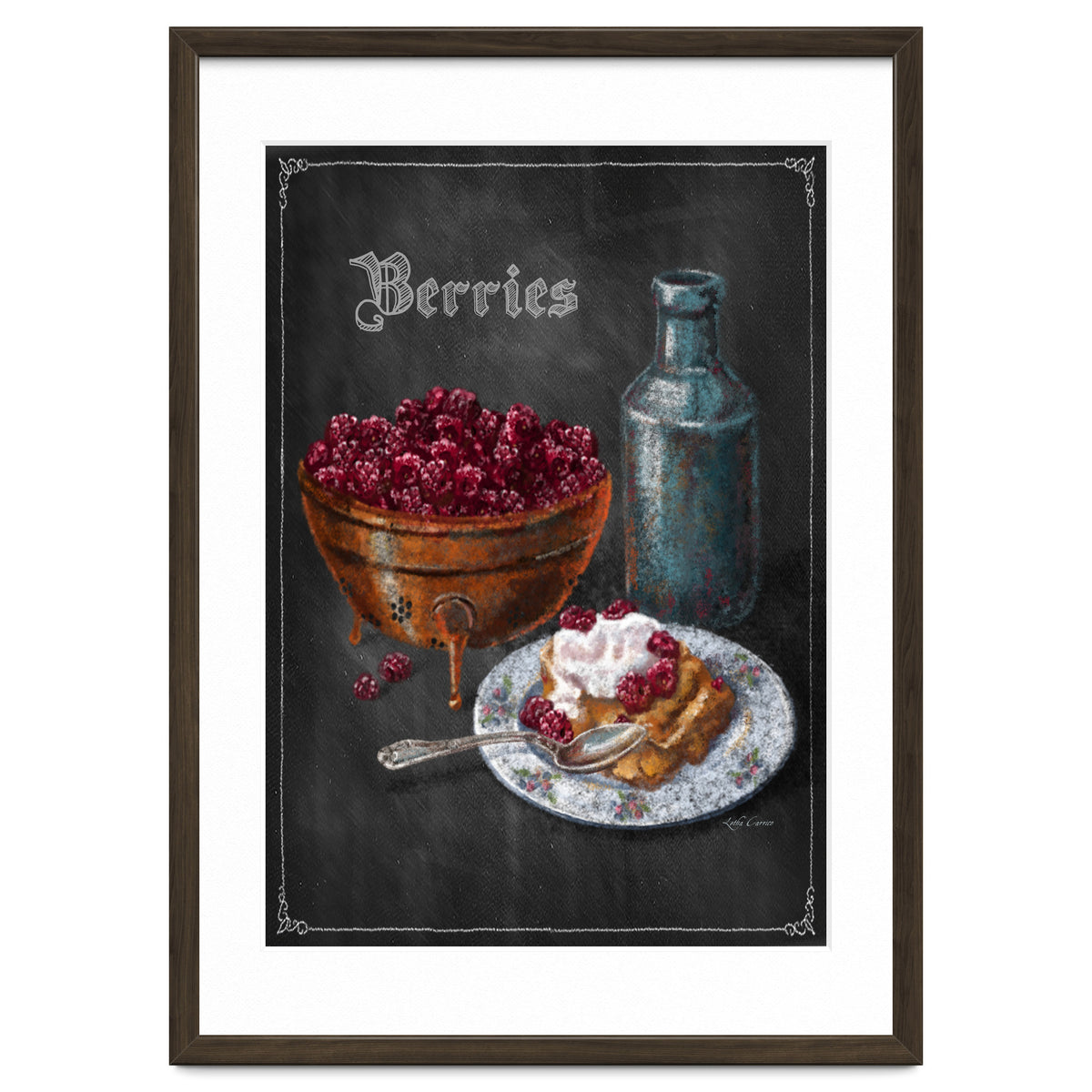 Berries Chalkboard Art
