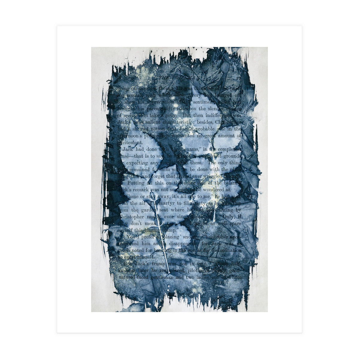 Indigo Blue Botanical Leaves No. 3 (Print Only)