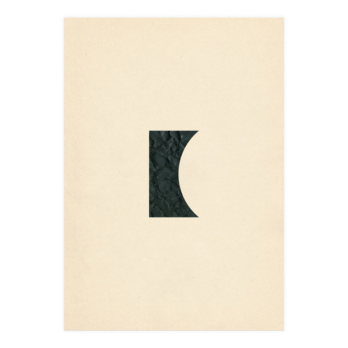 Cut black shape on beige (Print Only)