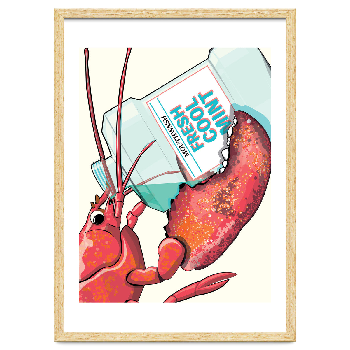 Lobster Drinking Mouthwash