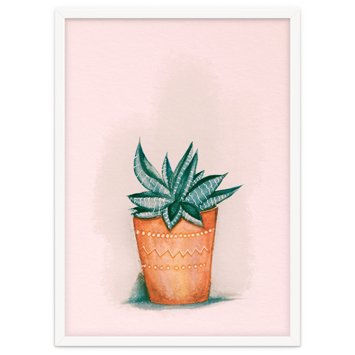 Aloe in orange pot