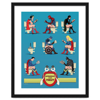 Superheroes on the Toilet, funny poo humour