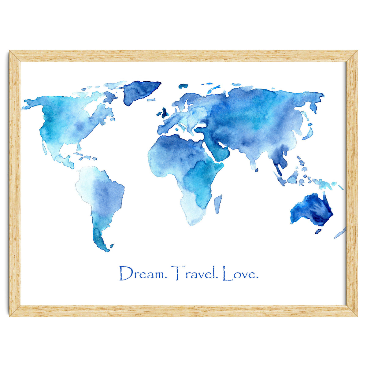 Dream. Travel. Love || watercolor