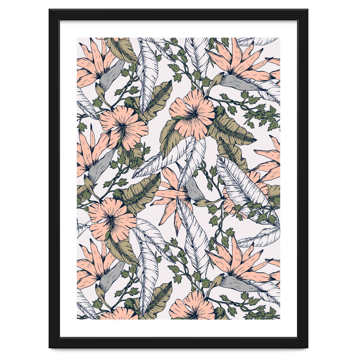 Tropical pattern pastel