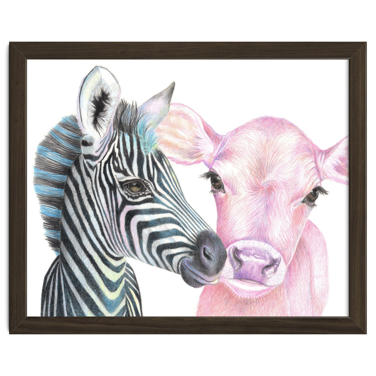 Zebra and Cow