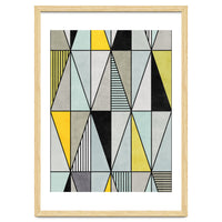 Colorful Concrete Triangles - Yellow, Blue, Grey