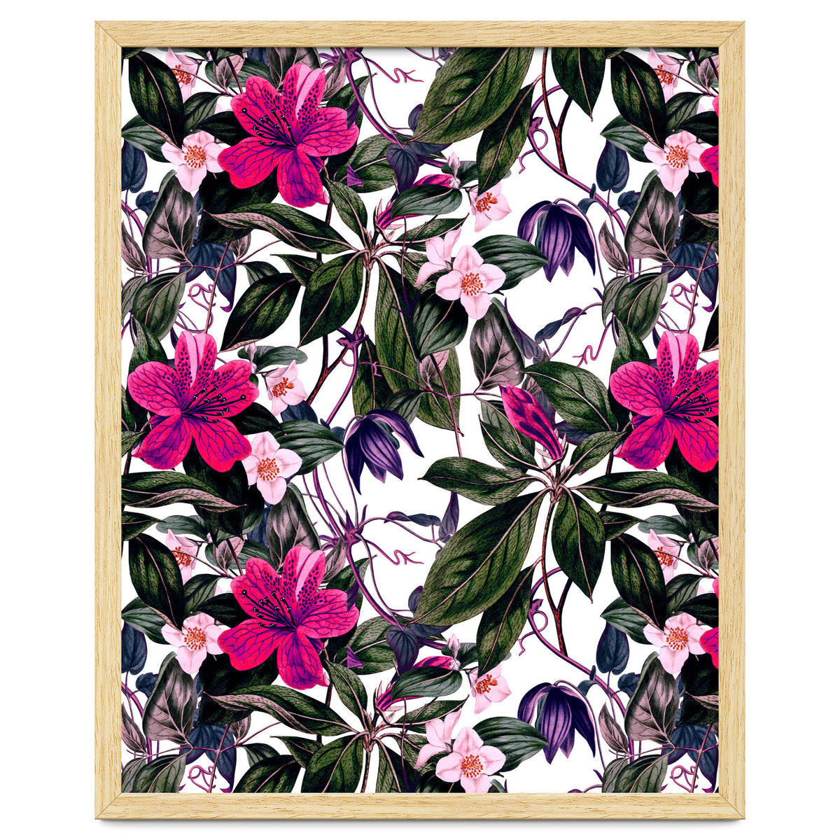 Pattern antique botanical flowers