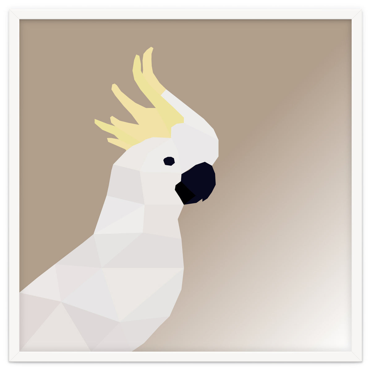 Cockatoo Bird Low Poly Art