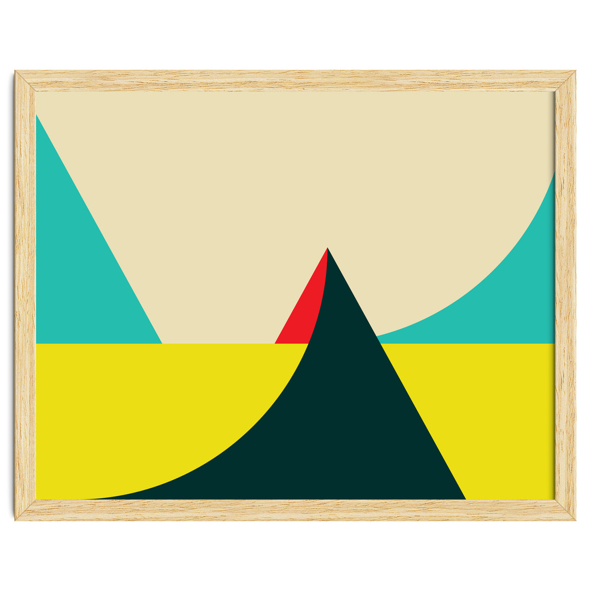 Geometric shapes No. 7 - yellow, turquoise, green & red