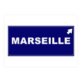 Let`s go to Marseille, France! Blue road sign (Print Only) thumbnail