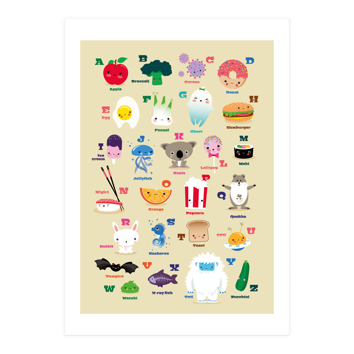 Nursery Kawaii Alphabet (Print Only)