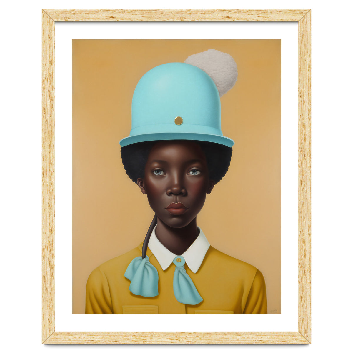 Girl in Hat Portrait Painting