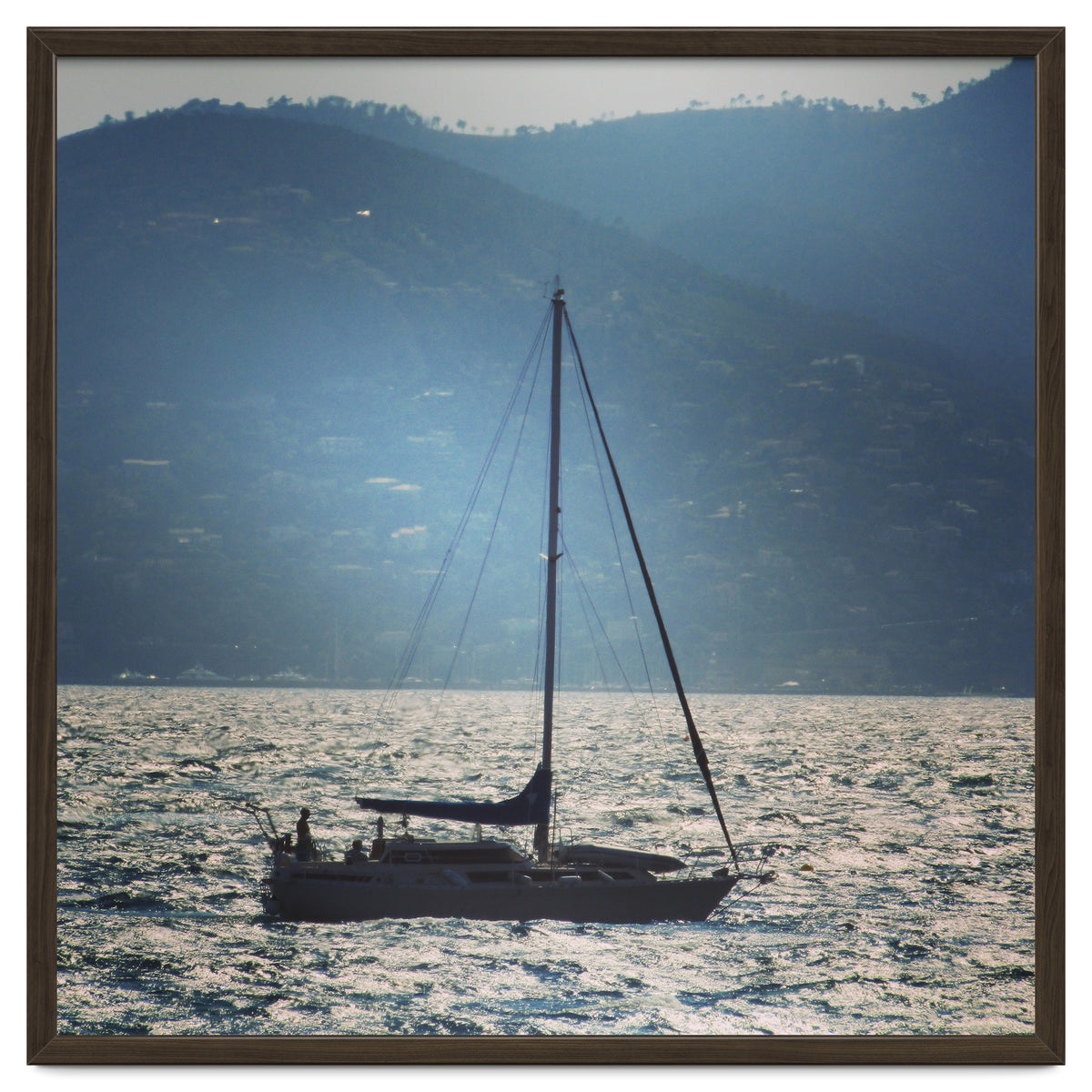 Sailing boat at sunset