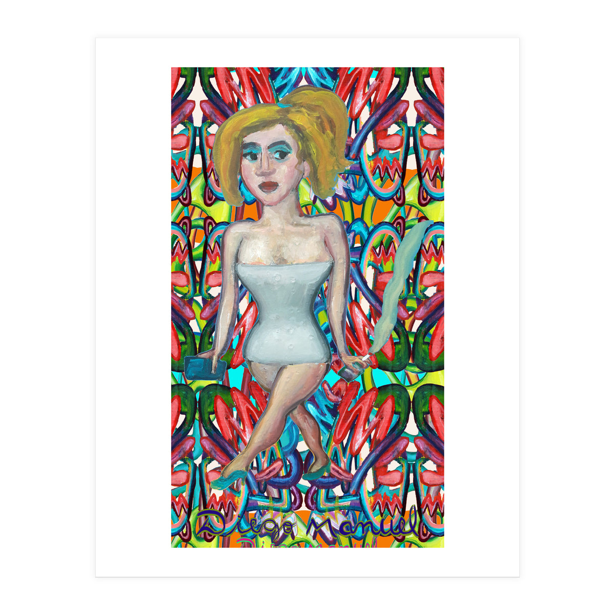 Chica Con Cigarrillo 4b (Print Only)