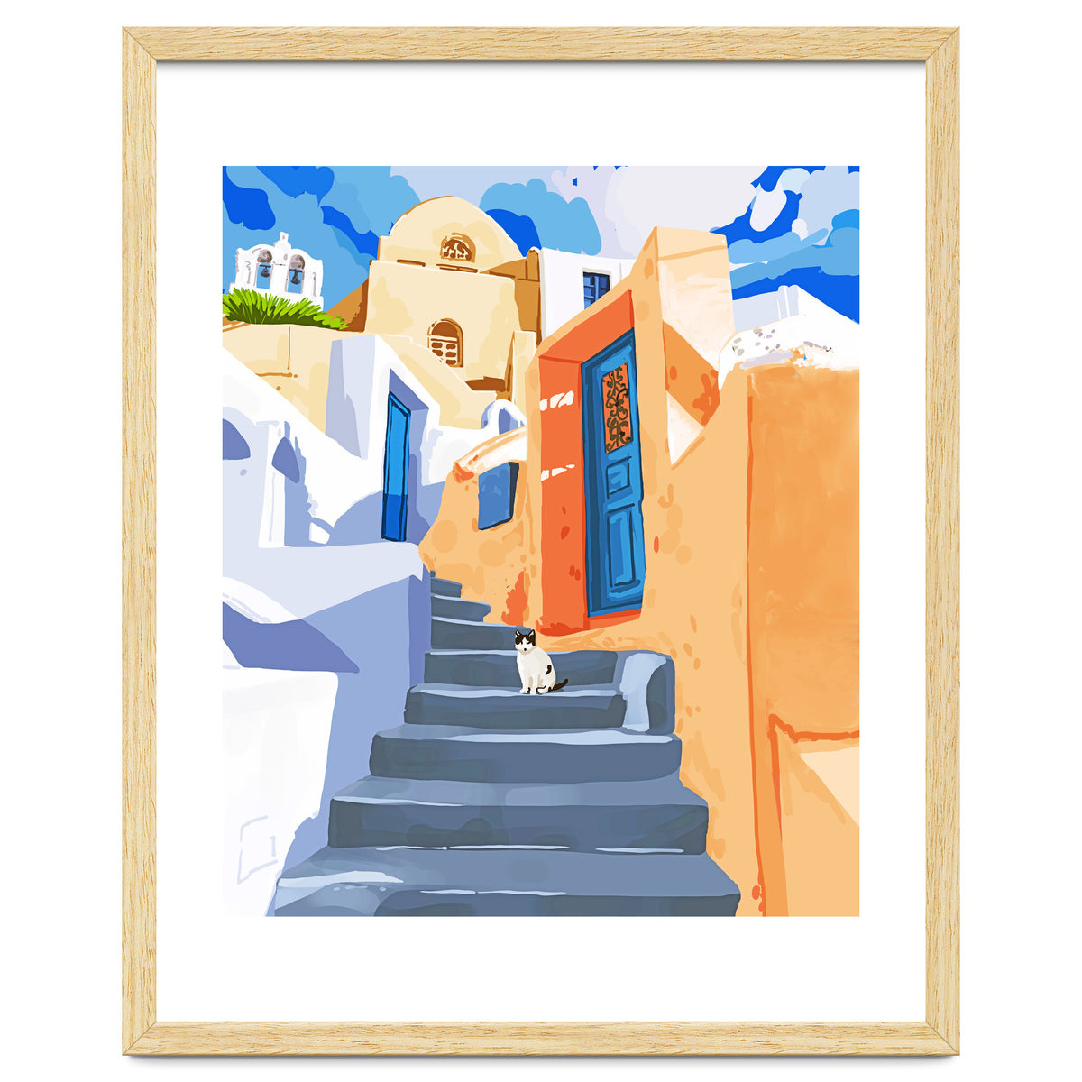 Cat in Greece, Architecture Tropical Exotic Travel