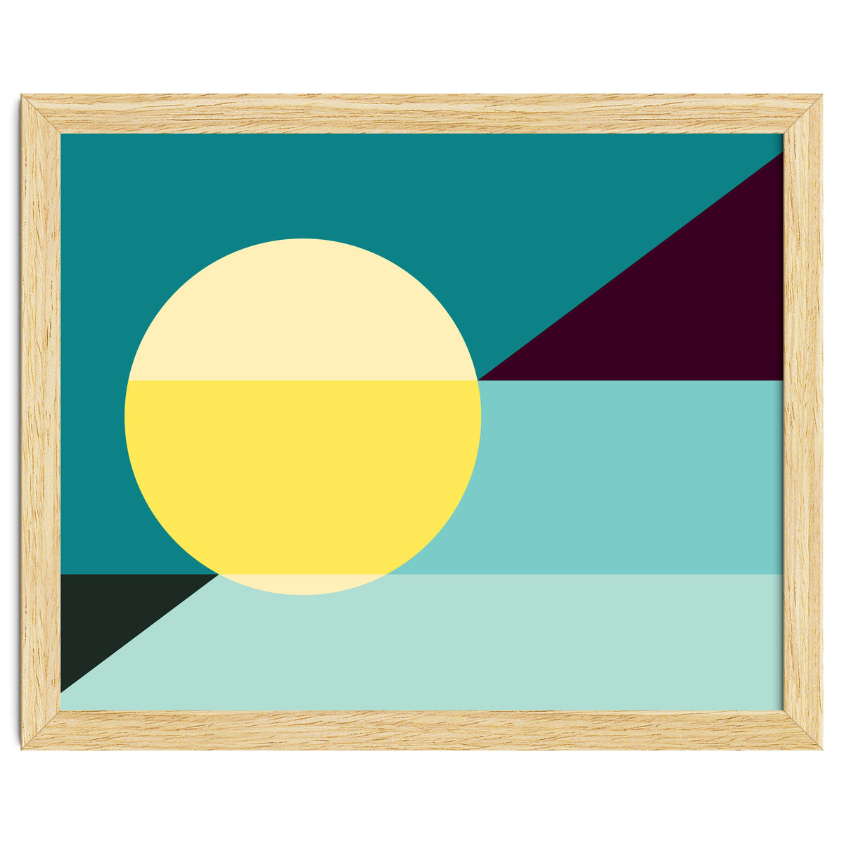 Geometric Shapes No. 3 - teal, purple & yellow