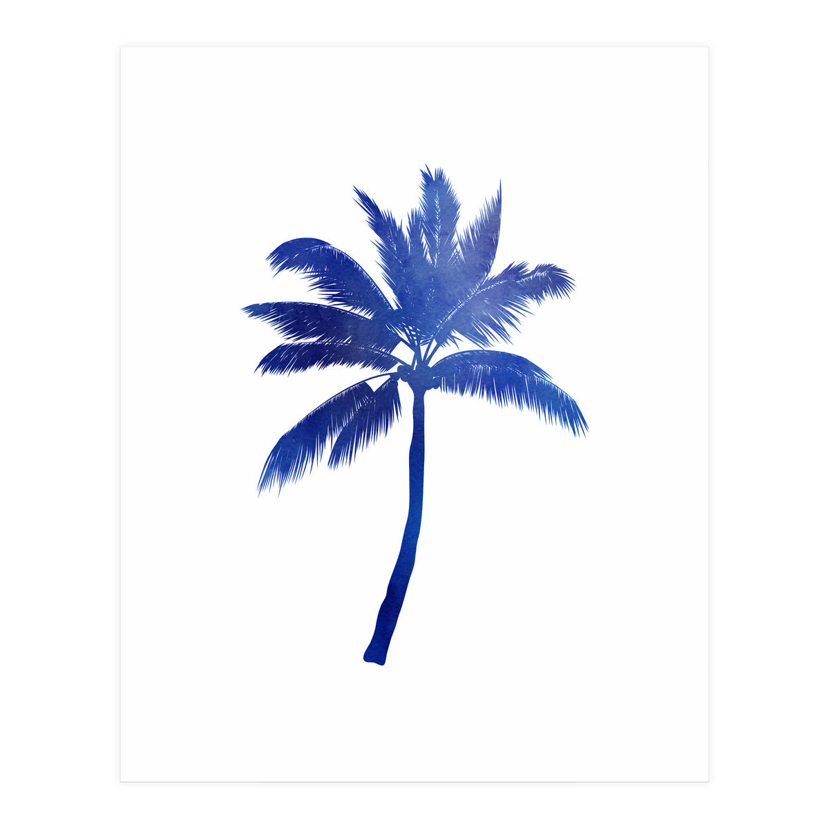Blue Palm Tree (Print Only)