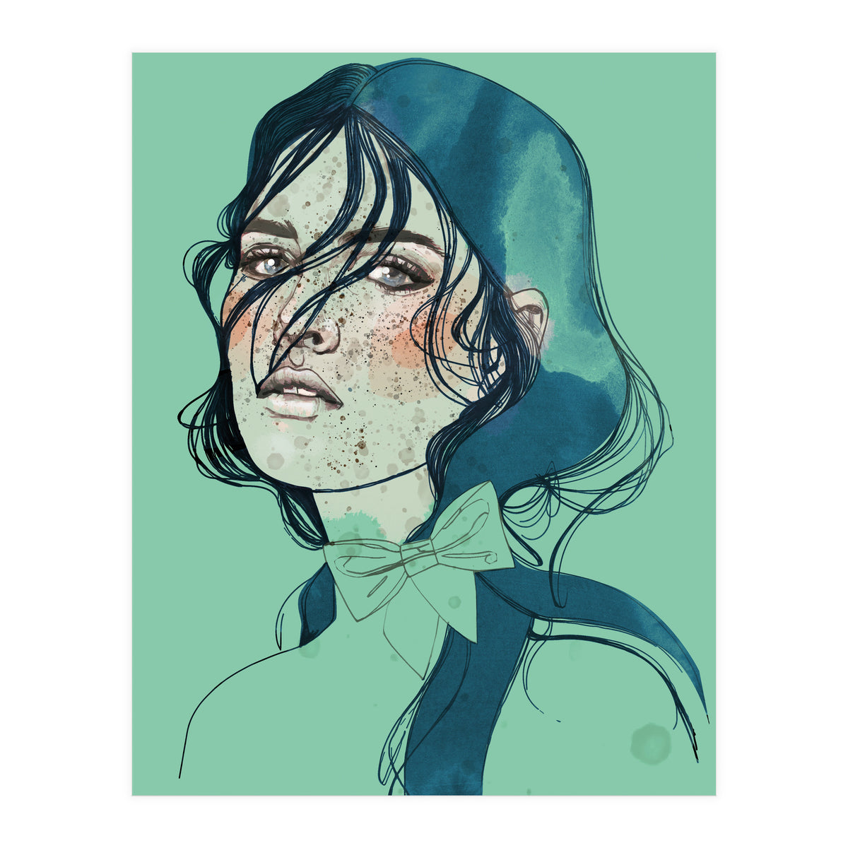 Freckles Mermaid (Print Only)