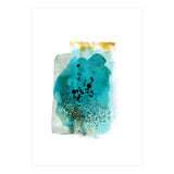 Abstract watercolour turquoise and gold (Print Only) thumbnail