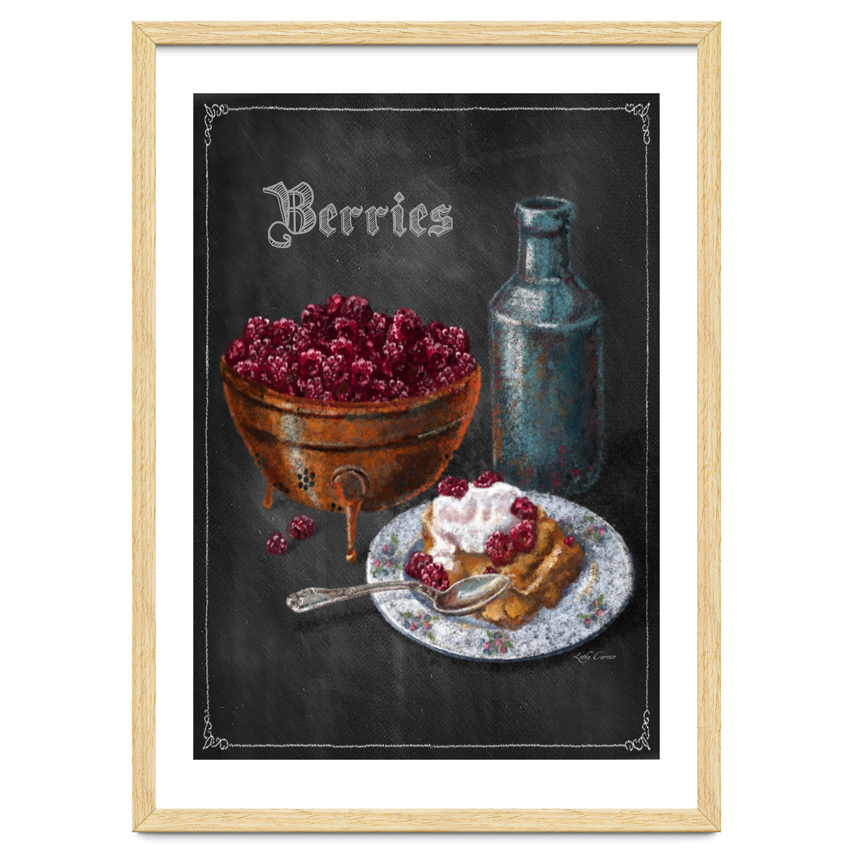 Berries Chalkboard Art