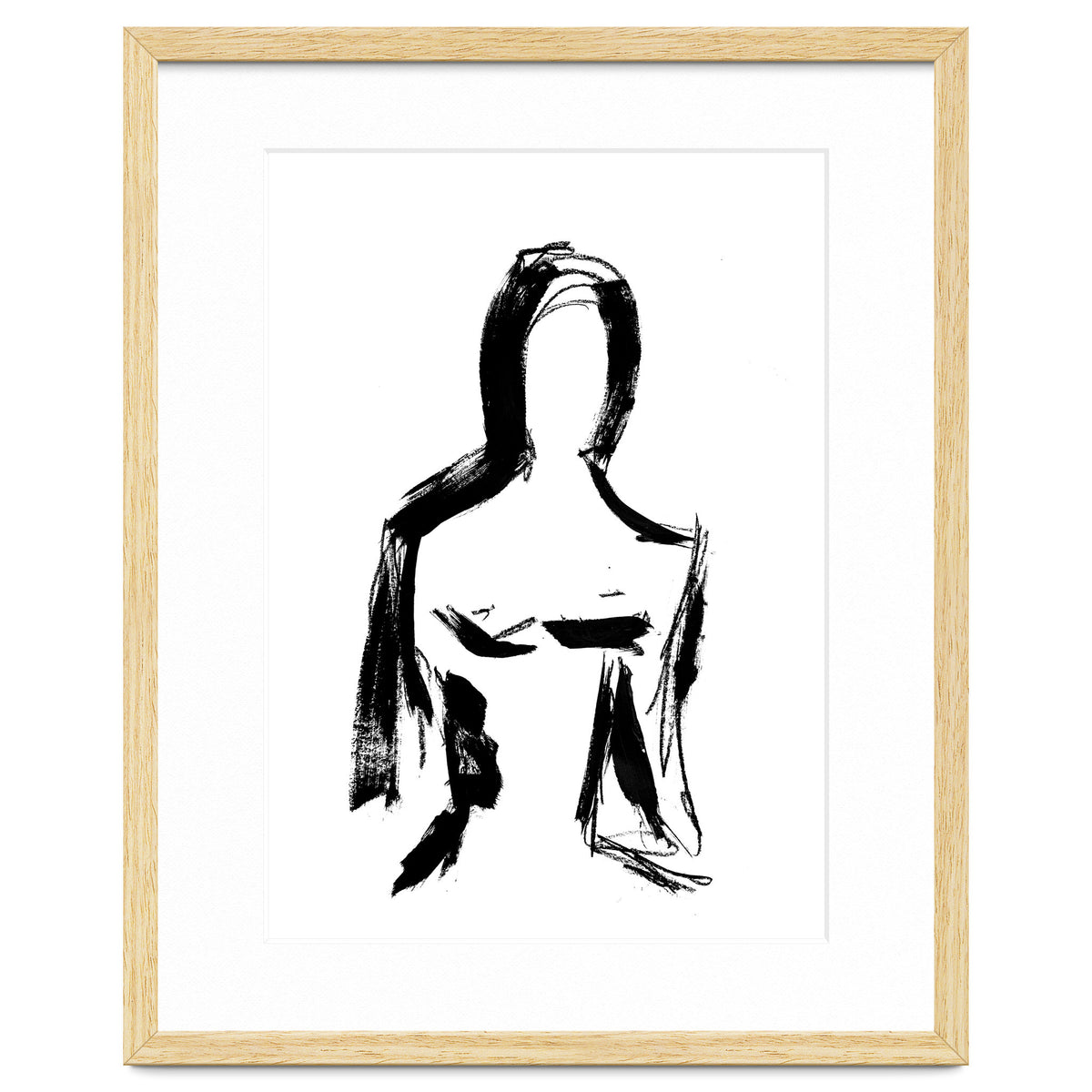 Abstract Monochrome Female Figure