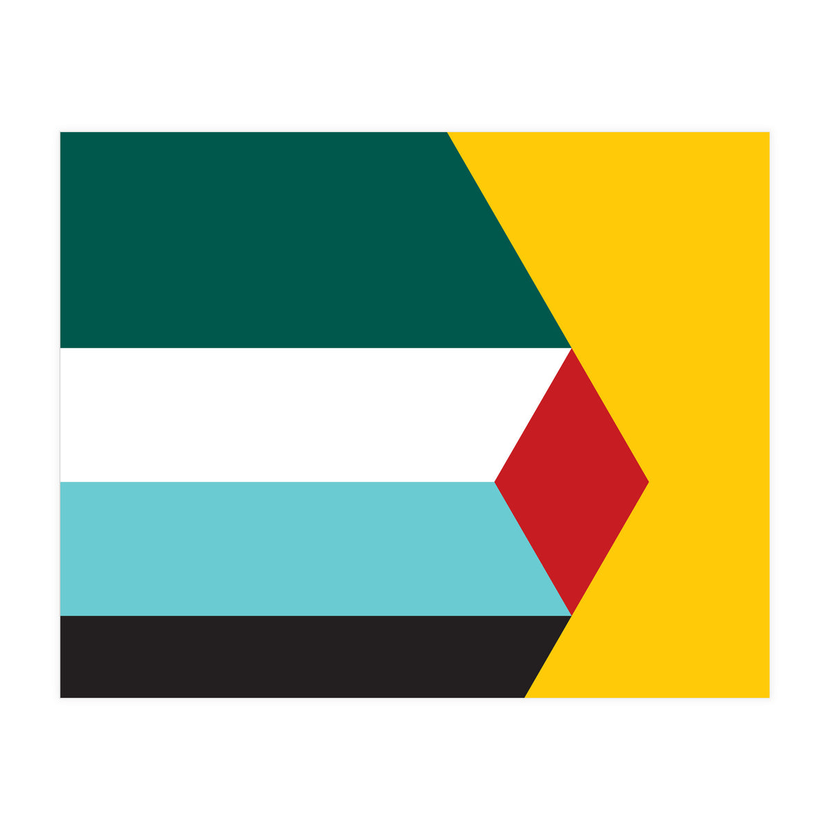 Geometric Shapes No. 43 - yellow & green (Print Only)