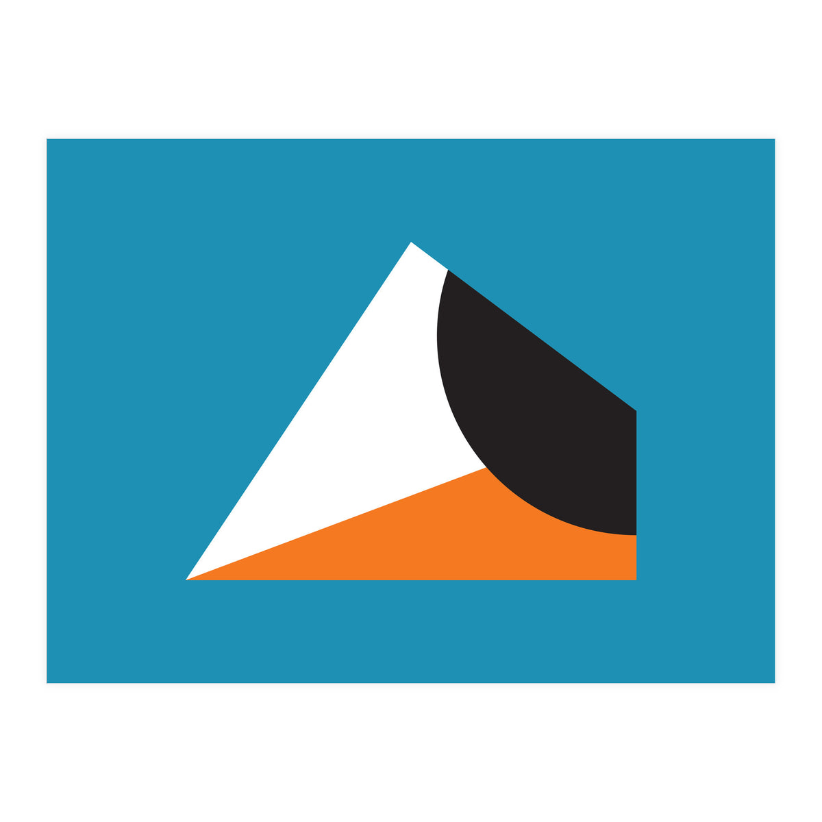 Geometric Shapes No. 16 - blue & orange (Print Only)