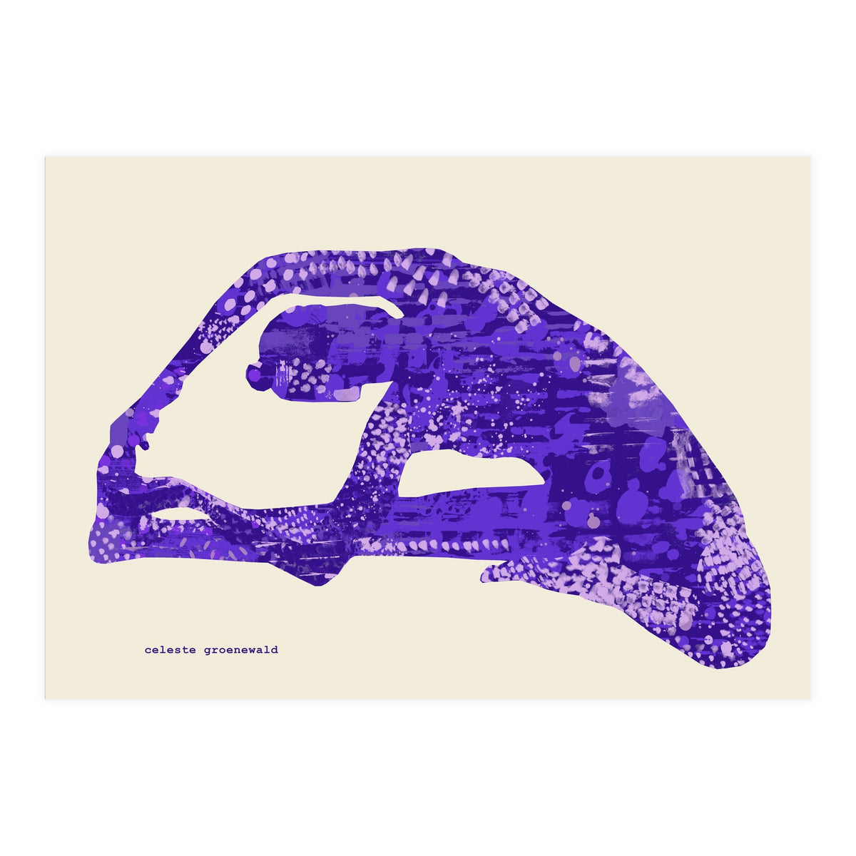 Parivrtta Janu Sirsasana in Purple (Print Only)