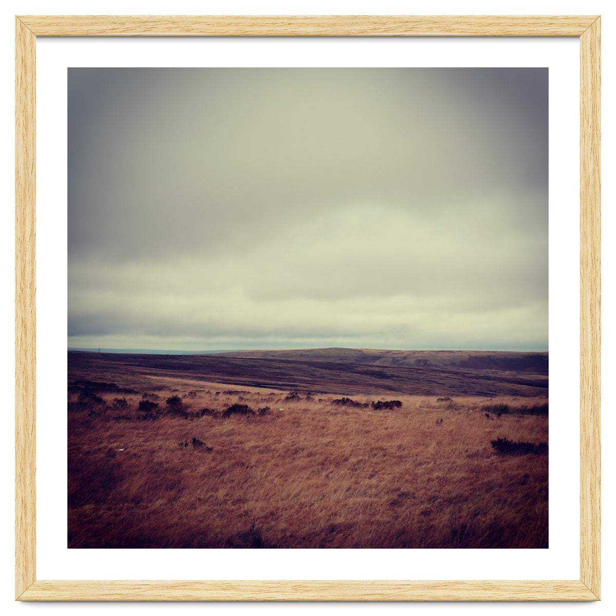 Bleak winter landscape of Saddleworth Moor