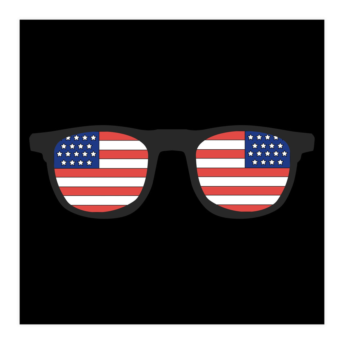 4th Of July, USA Glasses. (Print Only)