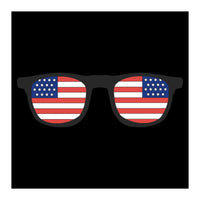 4th Of July, USA Glasses. (Print Only)