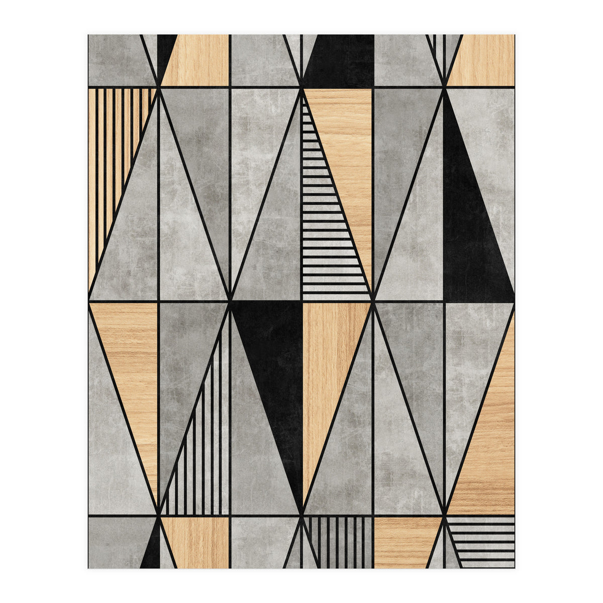 Concrete and Wood Triangles (Print Only)