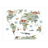 Dinosaur World Map  (Print Only) thumbnail
